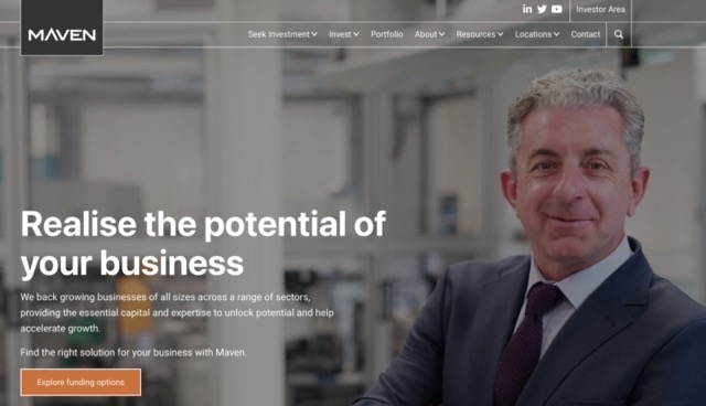 Maven Capital Partners website